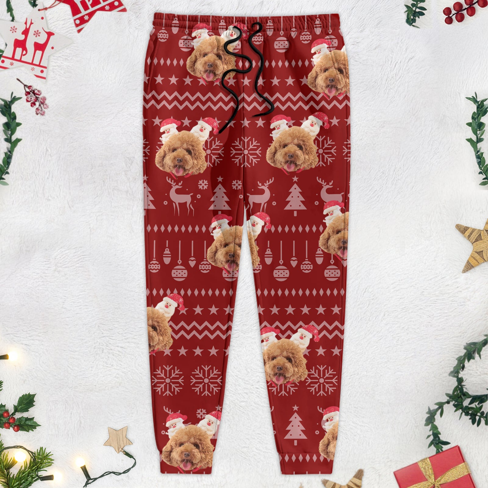 Custom Dog Photo Christmas Sweatpants Christmas Gift For Pet Lovers CH07 896450