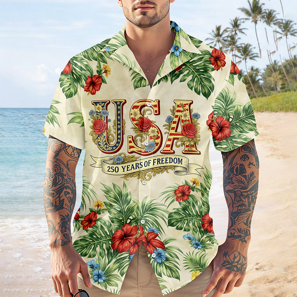 USA 250 Years of Freedom Hawaiian Shirt For Independence Day 2026 CH07 910410