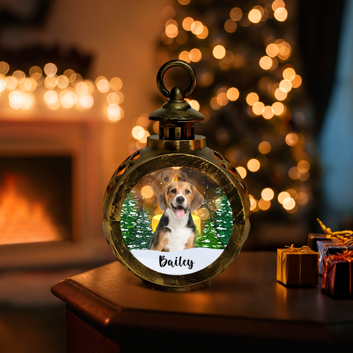 Custom Dog Photo - Personalized Christmas Lantern Ornament For Dog Lovers HA75 897540