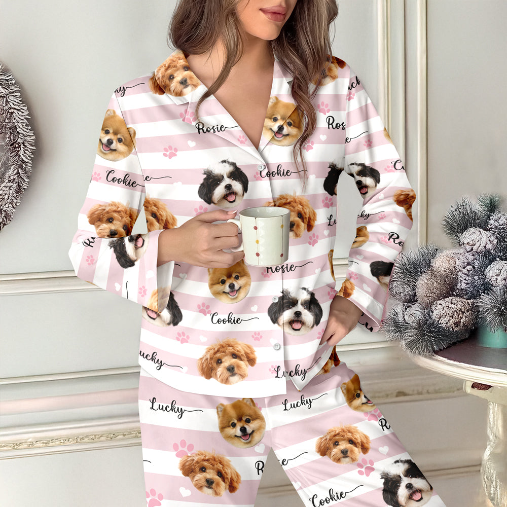 Custom Pet Photo Christmas Pajamas for Pet Lovers LM32 669811