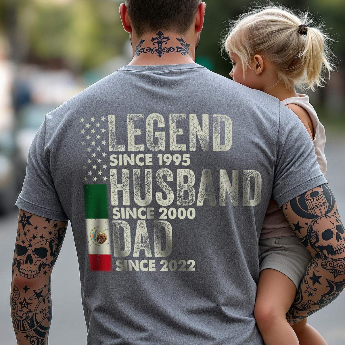Personalized Legend Husband Dad Grandpa Back Shirt With American And Mexico Flag TH10 894317