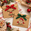 Personalized Xmas 2026 Kraft Money Holder Gift, Voucher Gift Envelope with Satin Ribbon LM32 670641