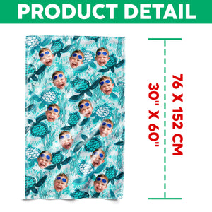 Custom Photo Turtles Pattern Beach Towel HO82 894068