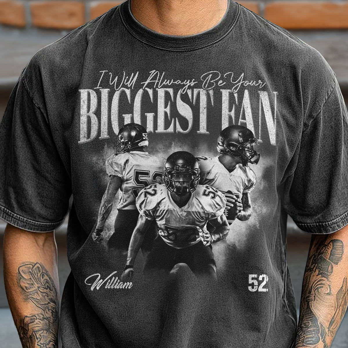 I'll Always Be Your Biggest Fan Retro Bootleg Comfort Color Shirt For Football Players, Football Mom Dad CH07 899452