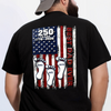 America 250 Best Dad Ever Back Shirt, Custom Footprint Kids Names T-Shirt For Dad CH07 910994