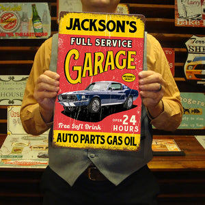 Custom Car Photo Full Service Garage Signs - Personalized Metal Sign CH07 896234