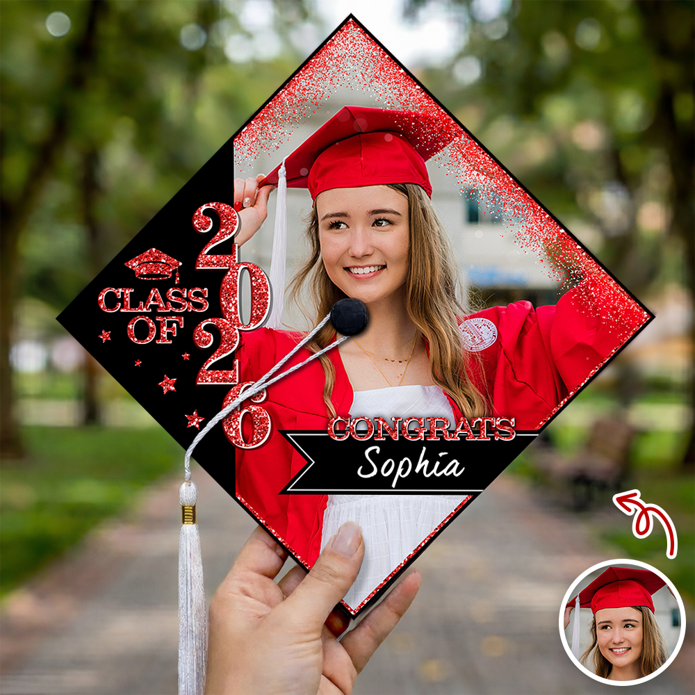Personalized Photo Class Of 2026 Graduation Cap Topper HO82 901568