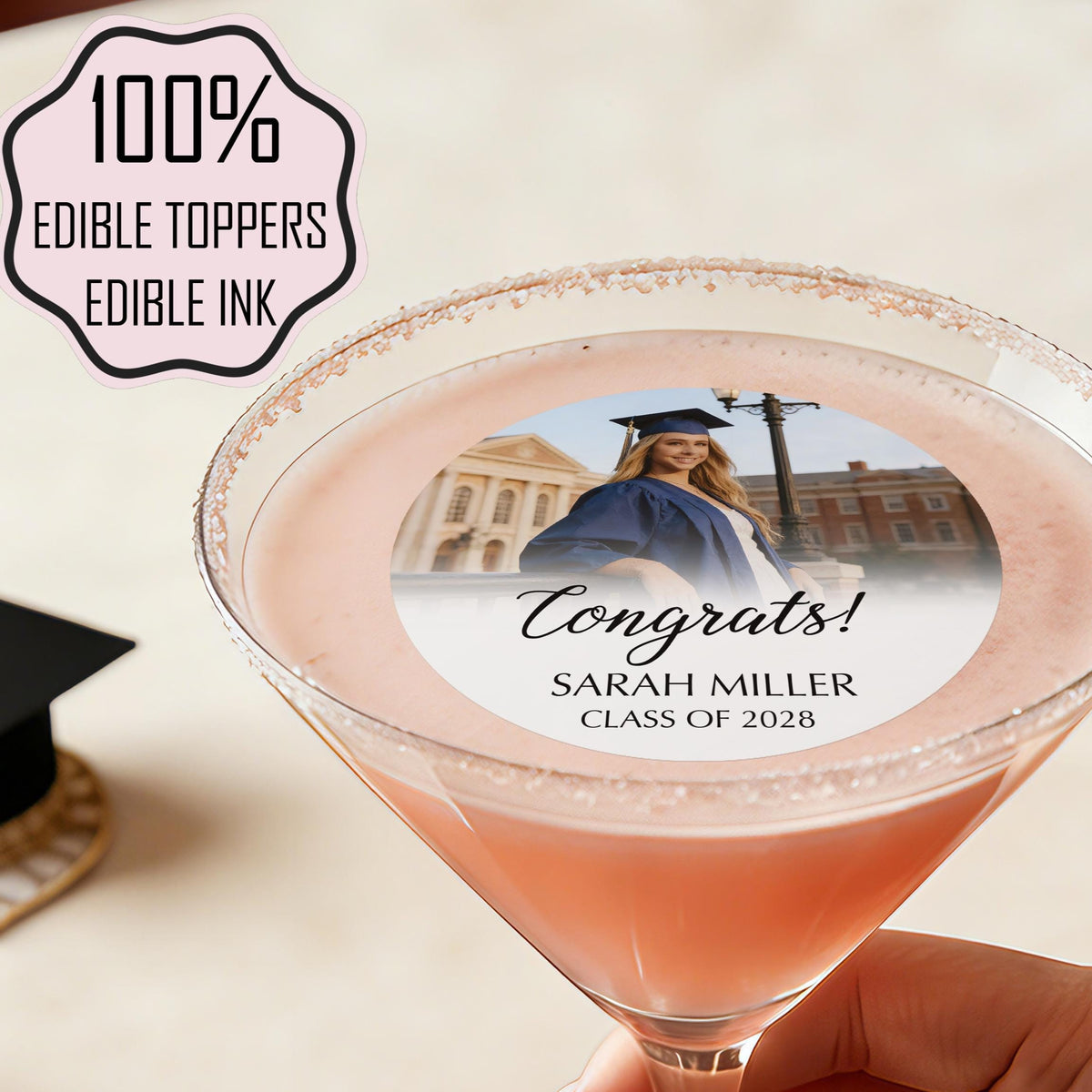 Personalized Graduation Drink Toppers - Class Of 2026 Cocktail Toppers LM32 899923