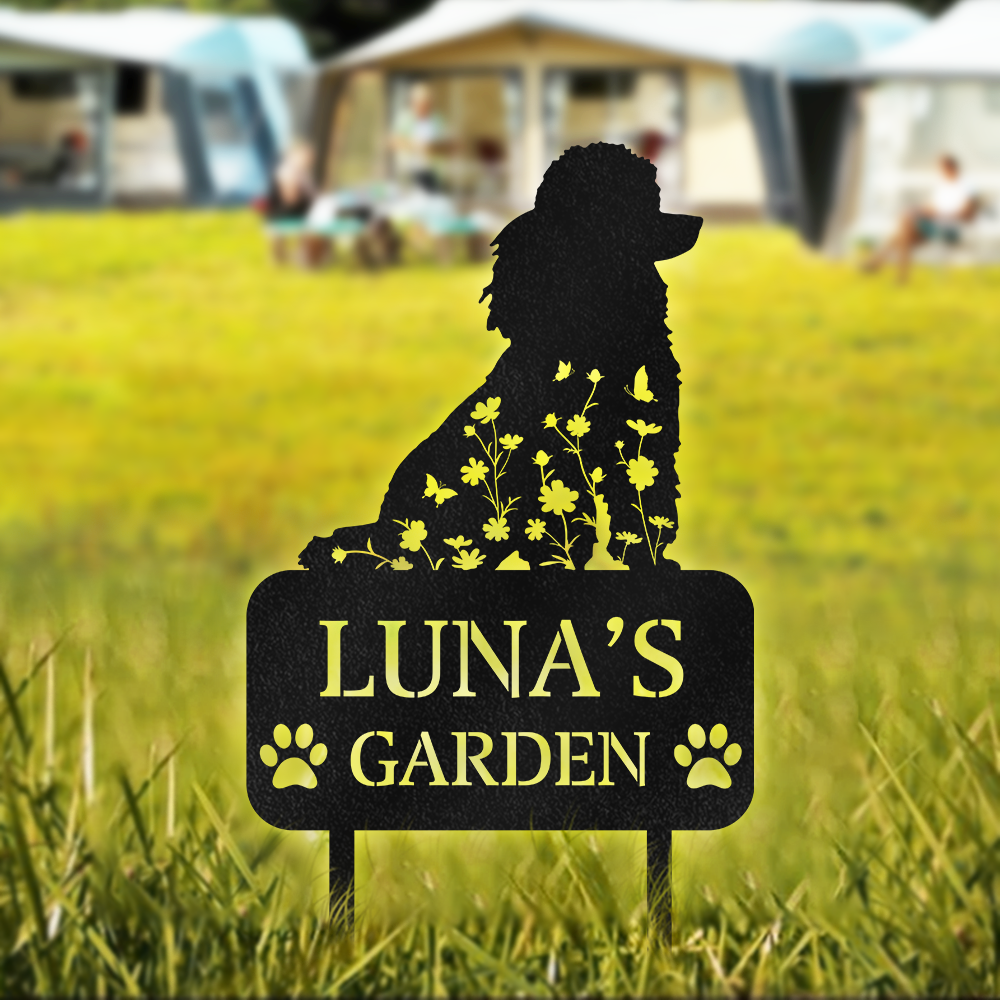 Custom Name Dog Garden Grave Marker - Personalized Pet Memorial Garden Stake HO82 902184