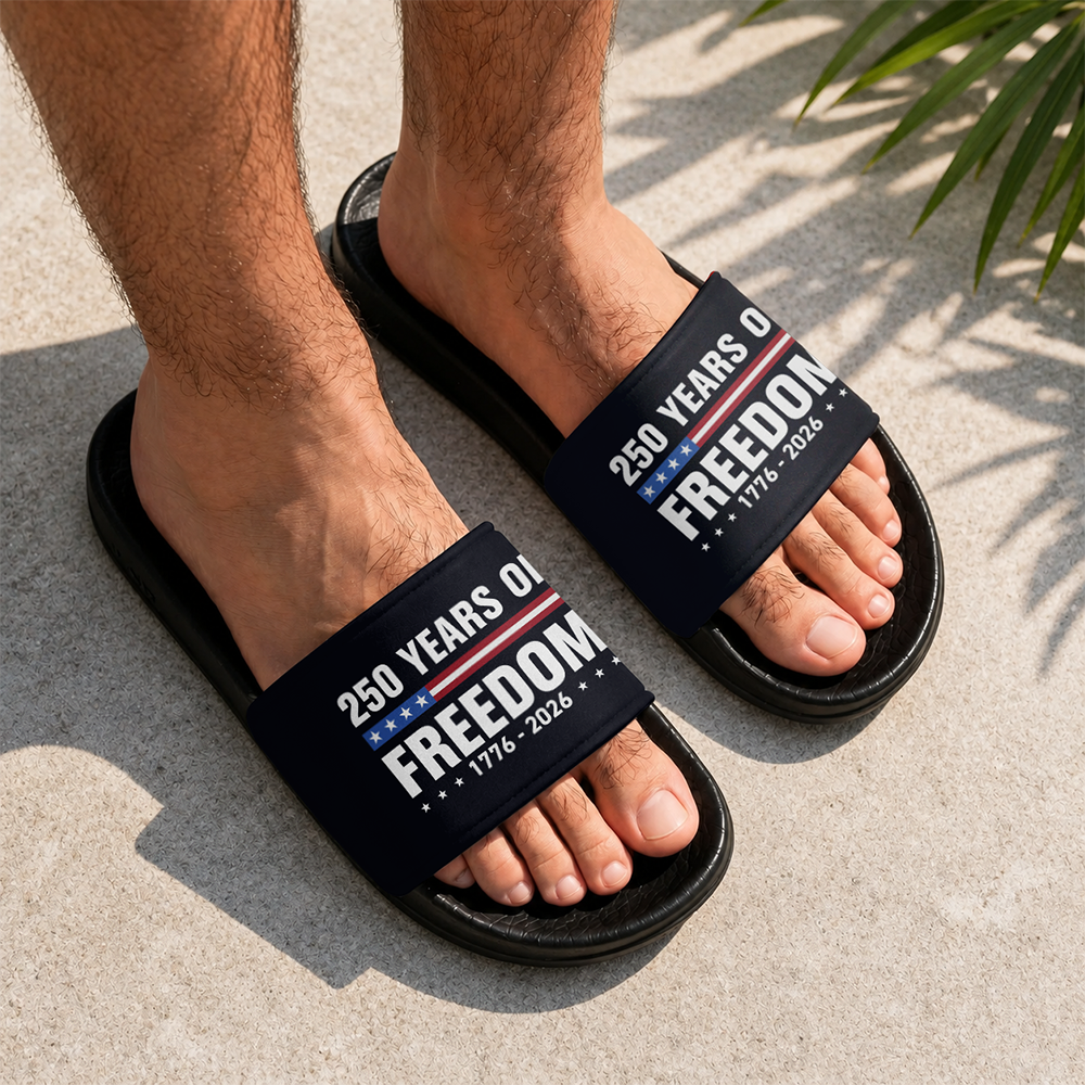 250 Years Of Freedom 1776-2026 Slide Sandals CH07 911644