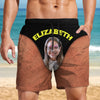 Custom Face Photo Men's Swim Trunks, Personalized Name Funny Beach Shorts, Vacation & Pool Party Gift LM32 669501