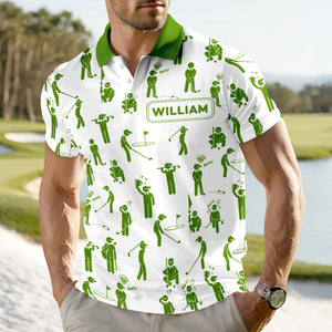 Custom Name Personalized Golf Ball Polo Shirt Gift For Golfer, Golf Lovers HA75 898580