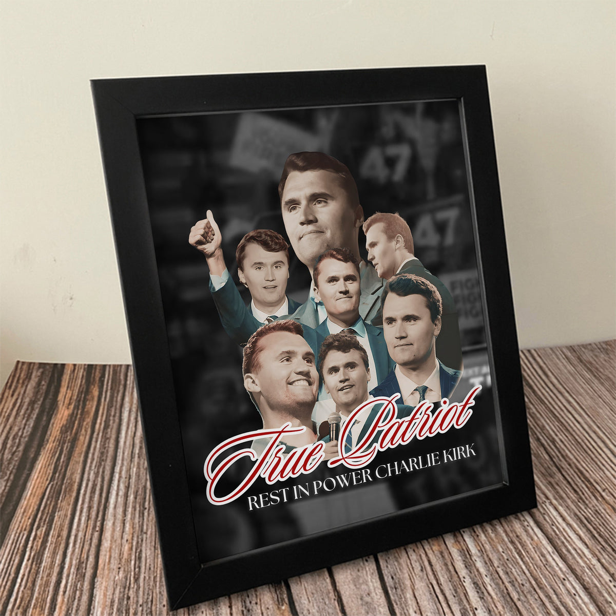 True Patriot Rest In Power Charlie Kirk Picture Frame HO82 65816