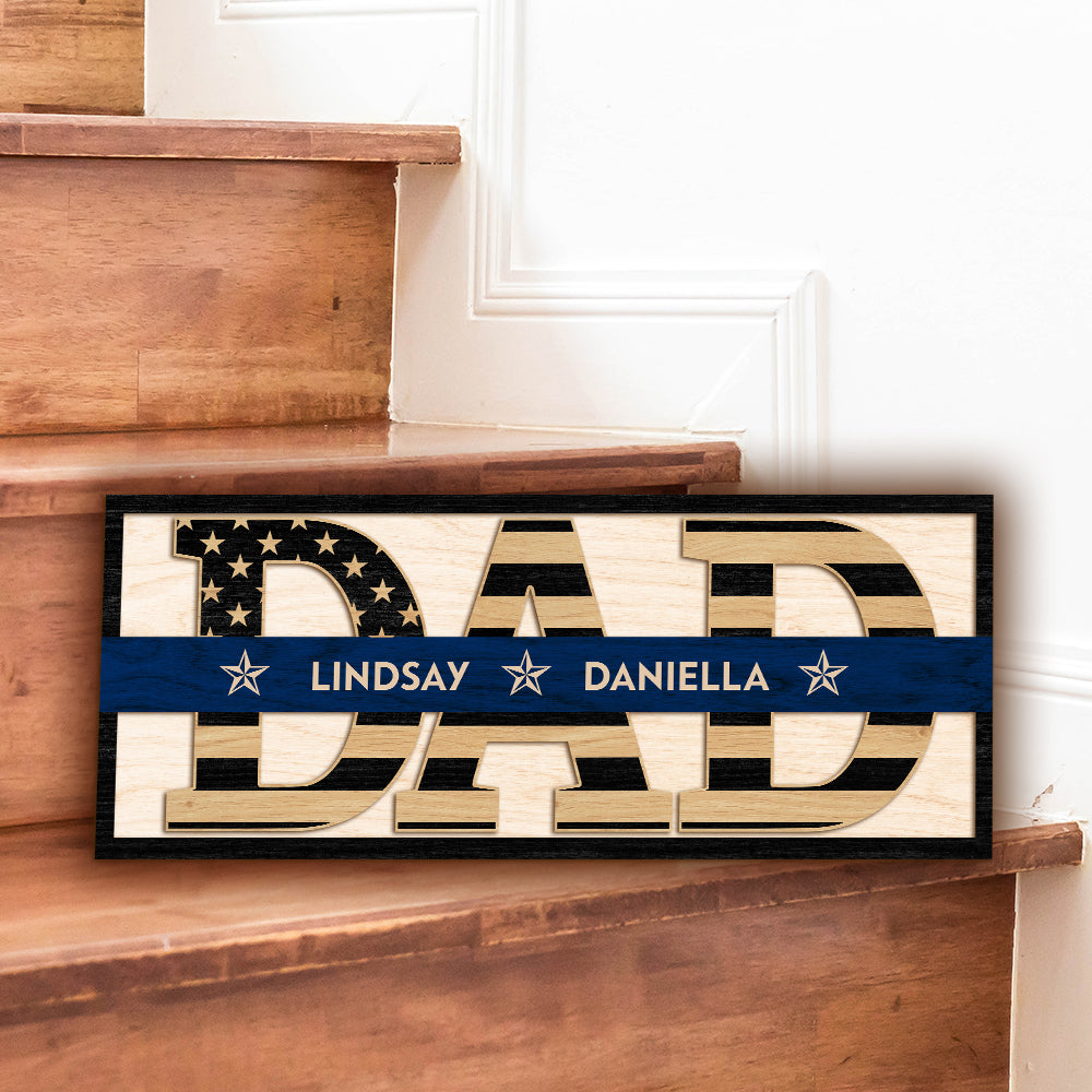 Personalized Keepsake For Beloved Job Lines Dad Wooden Sign LM32 893407