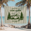 Personalized Welcome To Camp Tapestry Banner - Decorations Camping Decor, Bachelorette Banner HO82 903046