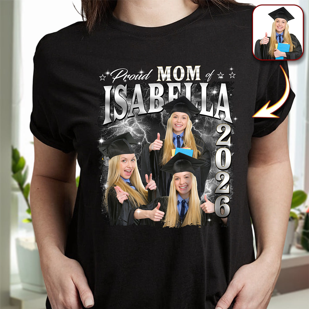 Custom Photo Proud Family Of 2026 Graduation Dark Shirt HA75 920482