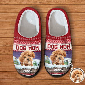 Custom Photo Dog Personalized Slippers Christmas Gift For Dog Lover CH07 896400