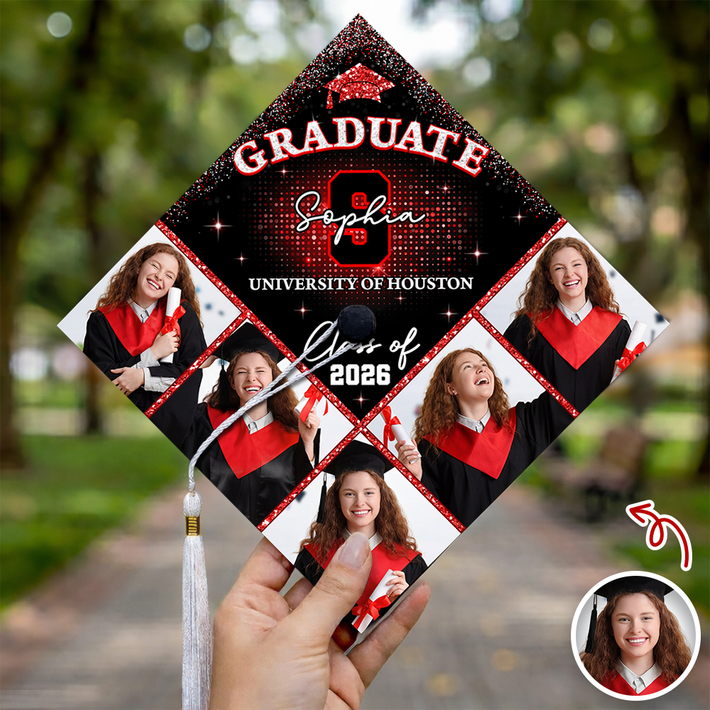 Custom Photo Class Of 2026 Graduation Cap Topper - Graduation Decoration HO82 901570