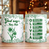 Custom Name Letter And Flower Toile De Jouy Style God Says I Am Print Full Mug LM32 895397