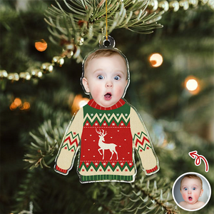 Custom Face Kid Funny Kid Ugly Sweater Acrylic Ornament For Christmas HA75 897844