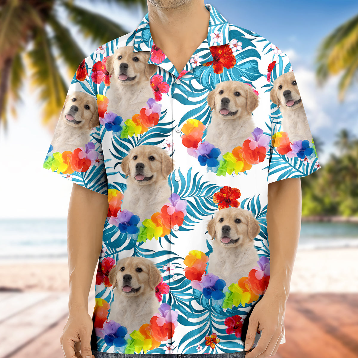 Custom Photo Aloha Dog Cat - Personalized Hawaiian Shirt Summer Gift CH07 896122