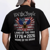America 250th Birthday Eagle US Flag Back Shirt 250 Years We The People 1776-2026 Dark Shirt CH07 910956
