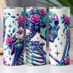 Skeleton With Rose Skinny Tumbler HO82 894956