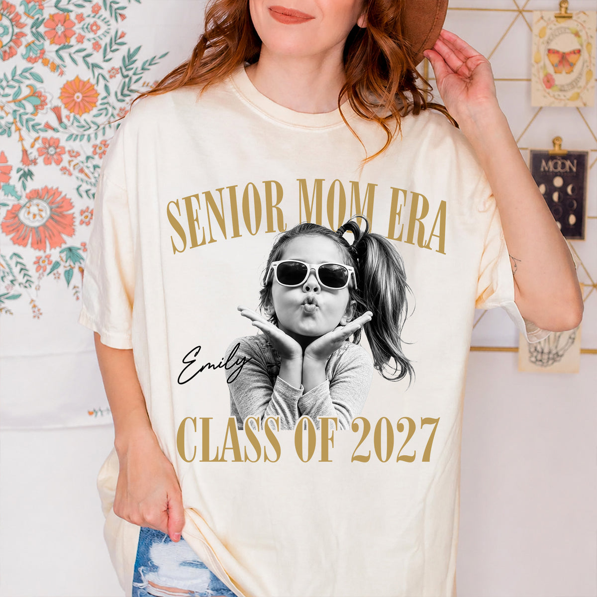 Custom Photo Senior Dad, Mom Era Class Of 2027 Comfort Shirt LM32 669665