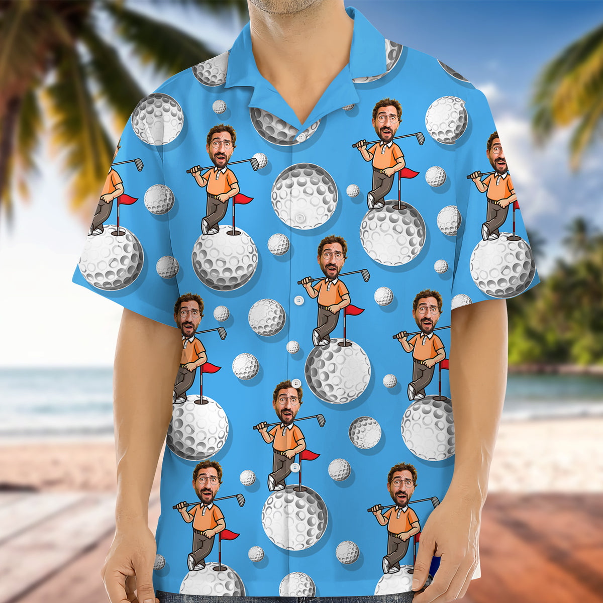 Custom Face Golf Hawaii Shirt Gift For Golf Lovers HA75 898680