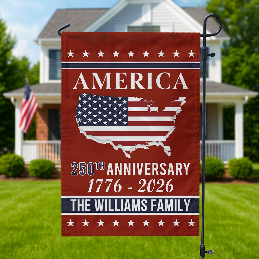 Personalized America 250th Anniversary Flag, Celebrate Our 250th Anniversary Garden Flag, America's 250th Anniversary Semiquincentennial - New Zealand