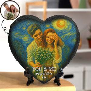 Custom Photo You & Me We Got This Heart-Shaped Stone Couple Gifts HA75 897200