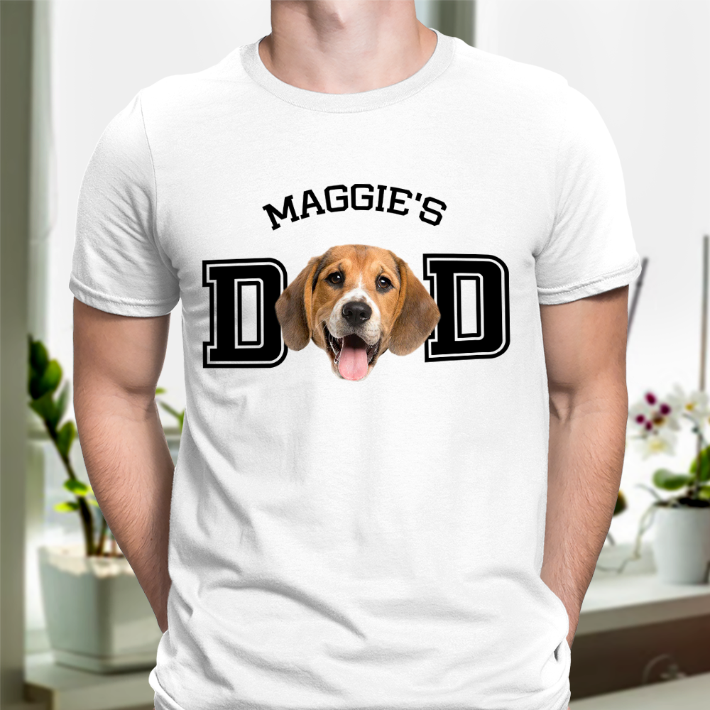 Custom Photo Dog - Dog's Dad, Dog's Mom Bright Shirt HA75 892474