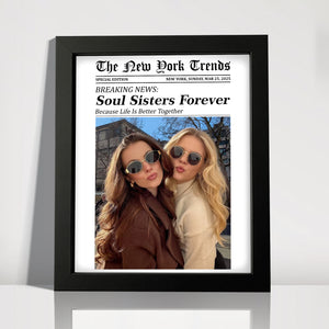 Custom Best Friends Photo Gift - Personalized Newspaper Photo Poster CH07 896478