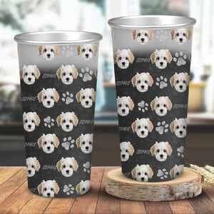 Custom Dog Photo With Paw Dog Changing Color Cup TH10 891371