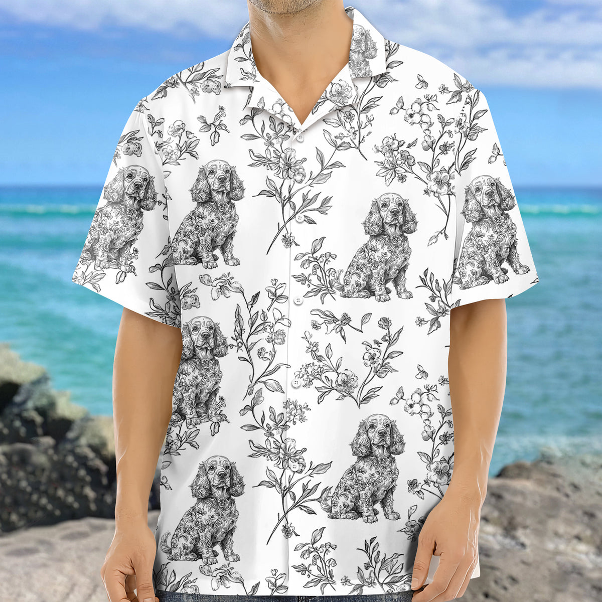 Dog Toile Fabri - Personalized Hawaiian Shirt, Gift For Dog Lover CH07 896076