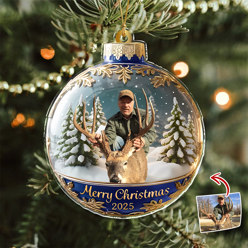 Custom Photo Acrylic Ornament Christmas Gifts For Deer Hunting Lovers HA75 898384