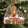 Custom Pet Photo Merry Christmas Acrylic Ornament Pet Lover Gift, Festive Christmas Tree Decoration LM32 670291