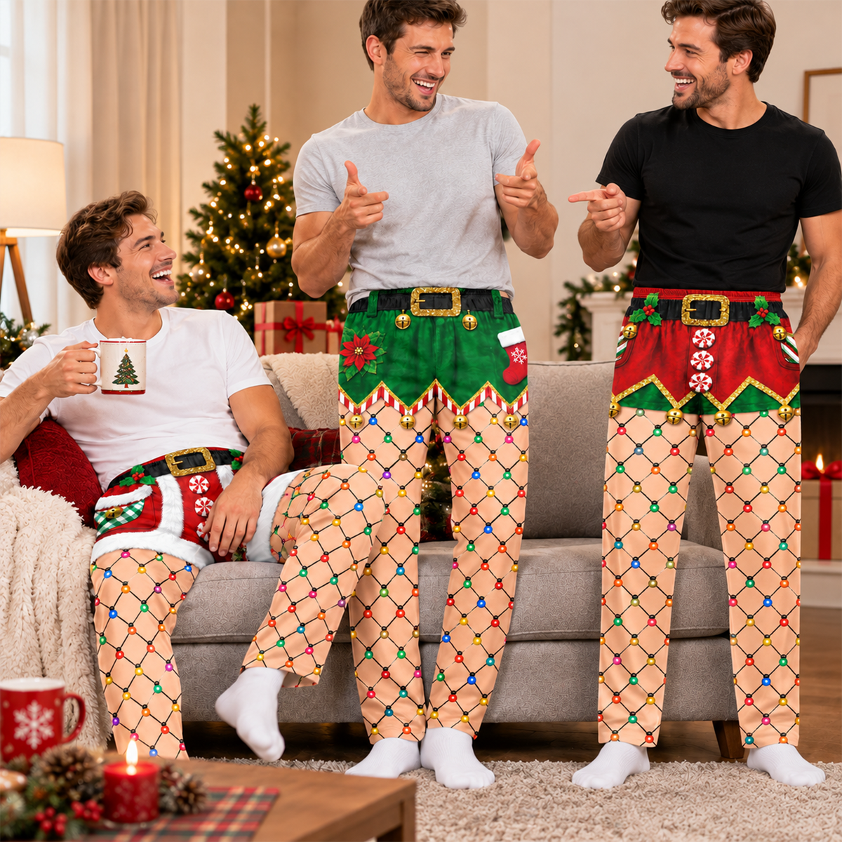 Personalized Santa Elf Costume Sweatpants Gift for Family and Friends LM32 670393