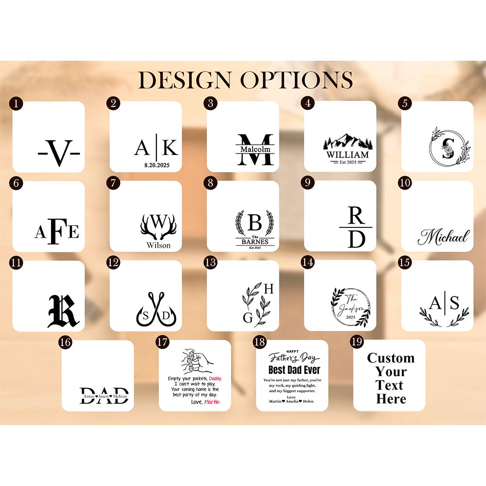 Custom Initial Name Father's Day Gift Leather Valet Tray, Catch All Tray Gifts for Dad LM32 899249