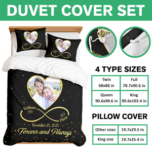 Custom Couple Photo Bedding Set Gift For Valentine CH07 899762