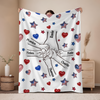 Forever Connected, Hand in Hand - Family Personalized 3D Inflated Effect Printed Blanket HA75 920382