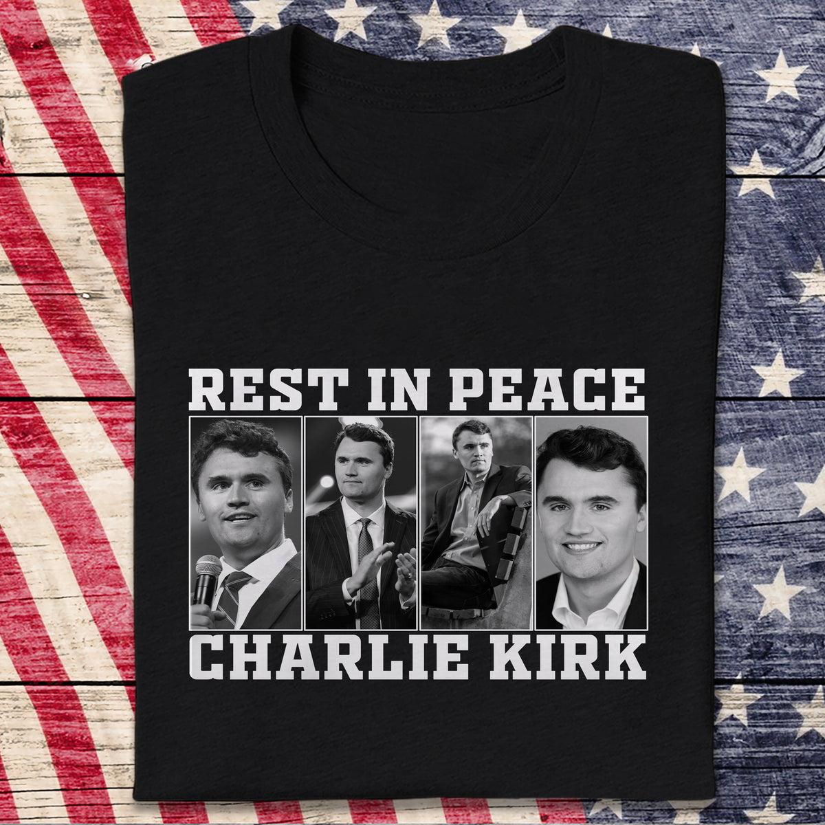Rest In Peace For Charlie Kirk Memorial Dark Shirt HO82 65732