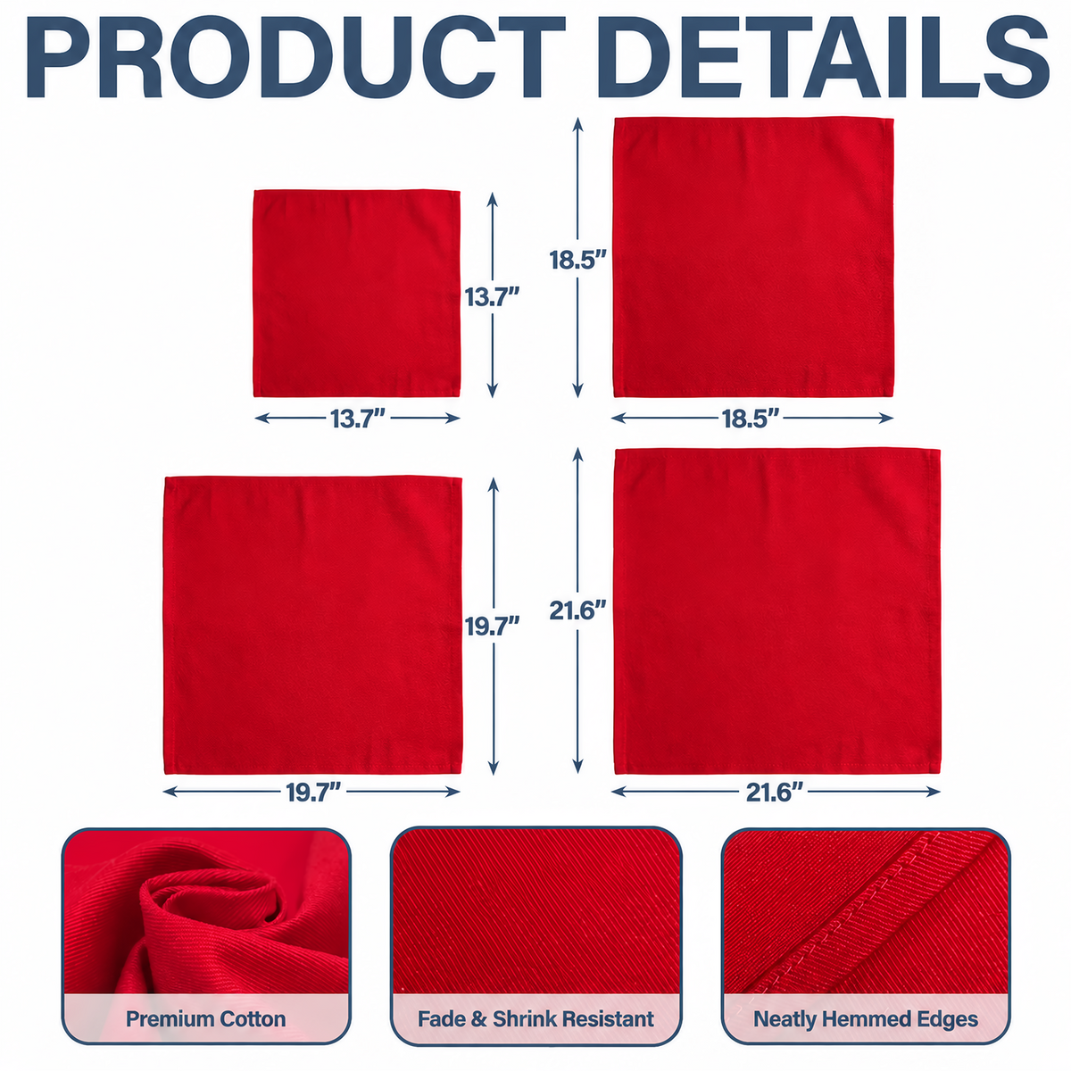 Personalized Initial Letter Christmas Reusable Cotton Napkin HO82 903724