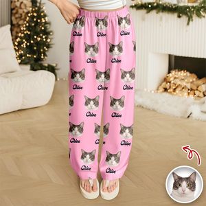 Custom Pet Portrait Pajama Pants – Personalized Dog/Cat/Person Photo & Name Gift TH10 894977
