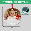 Custom Photo Baby's First Christmas Glass Ornament, New Baby Gift, Newborn Christmas Gift HA75 919146
