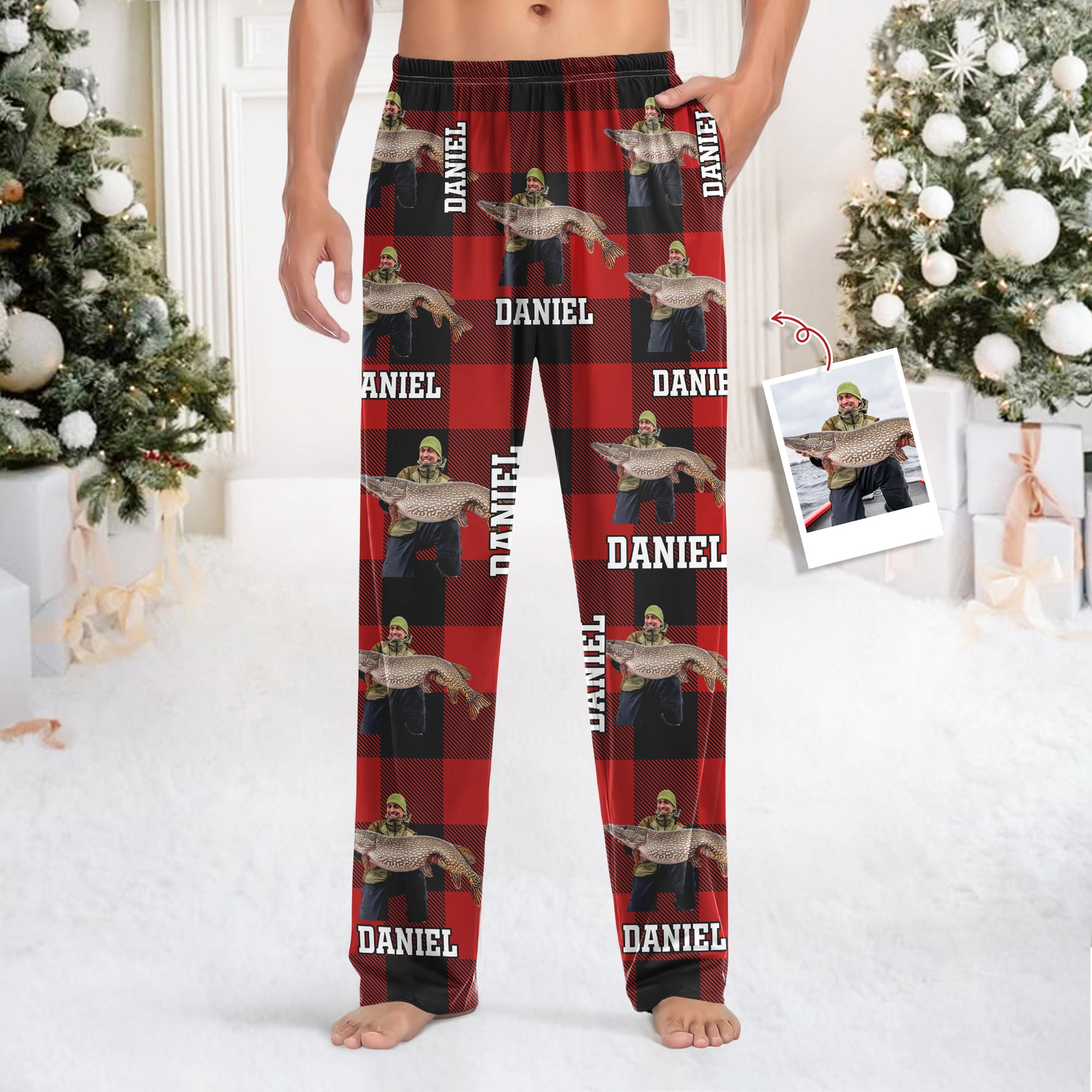 Custom Photo Fishing Sweatpants Christmas Gift For Fishing Lovers, Fisherman HA75 898262