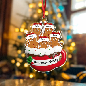 Gingerbread Christmas Acrylic Ornament Personalized Gift For Family HO82 894642