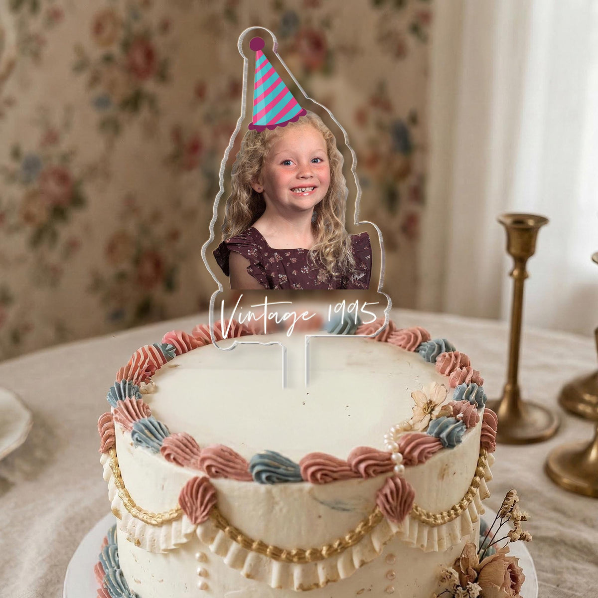 Custom Funny Photo Look Who's 30th 40th 50th Birthday Acrylic Cake Topper LM32 899915