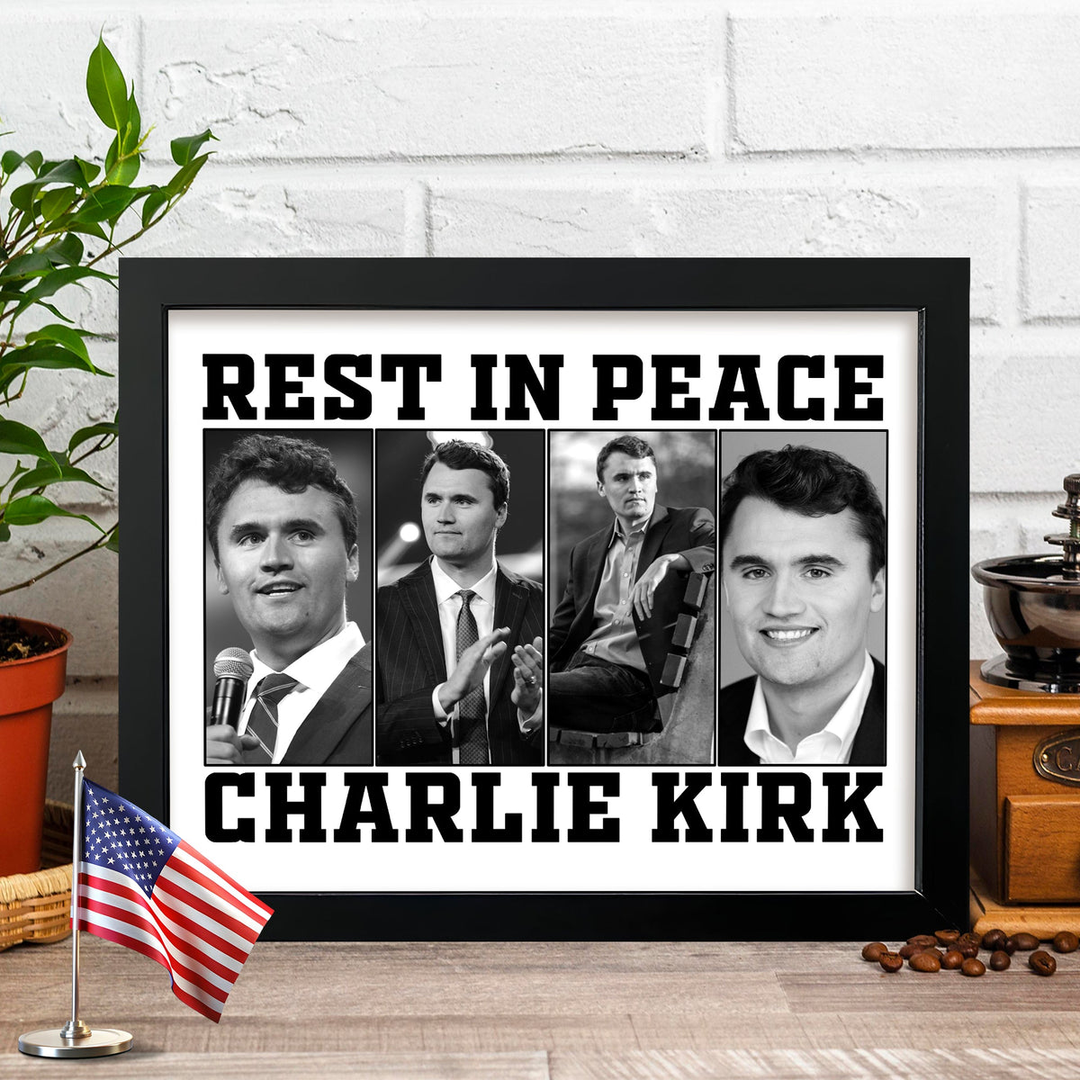 Rest In Peace For Charlie Kirk Memorial Picture Frame HO82 65738