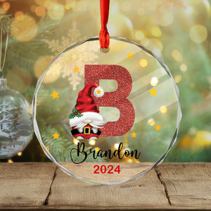 Personalized Gift Alphabet and Name Glass Ornament, Christmas Gift Idea HO82 891737